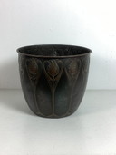 Art Nouveau Jugendstil Kupfer Blumentopf Blumenmuster