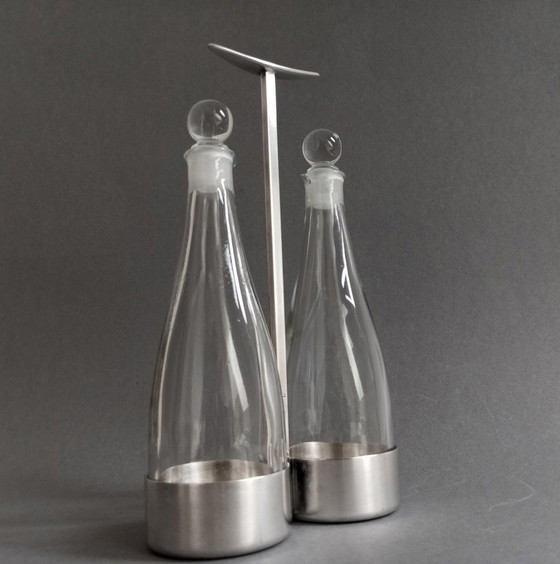 Image 1 of Gio Ponti Modernist Essig & Öl Dekanter für Krupp Österreich 1950S