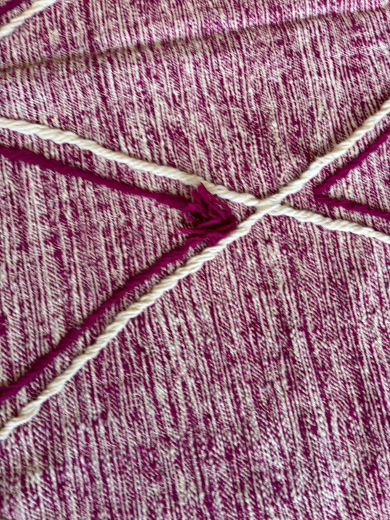 Image 1 of Berber Rosa Marokkanischer Kilim Wollteppich