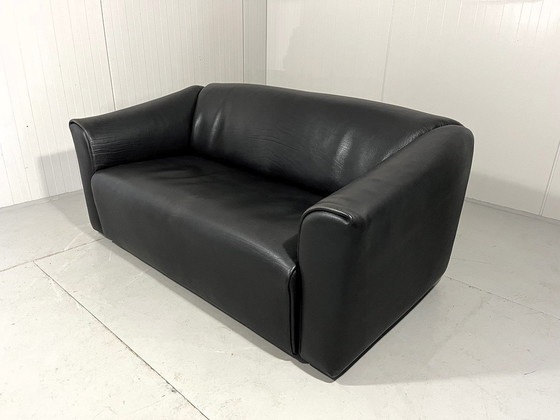 Image 1 of De Sede Ds 47 Dunkelbraunes Zweisitzer-Sofa aus Nackenleder