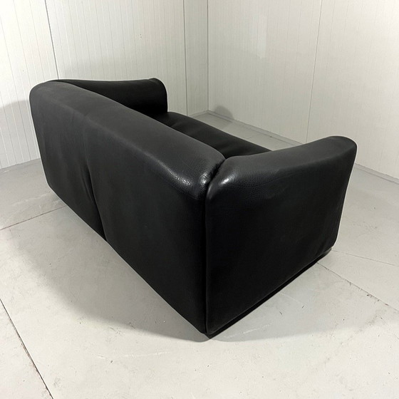 Image 1 of De Sede Ds 47 Dunkelbraunes Zweisitzer-Sofa aus Nackenleder