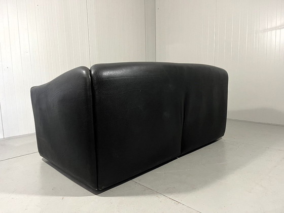 Image 1 of De Sede Ds 47 Dunkelbraunes Zweisitzer-Sofa aus Nackenleder