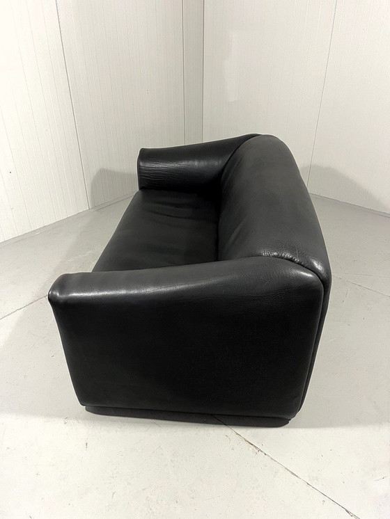 Image 1 of De Sede Ds 47 Dunkelbraunes Zweisitzer-Sofa aus Nackenleder