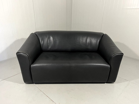 Image 1 of De Sede Ds 47 Dunkelbraunes Zweisitzer-Sofa aus Nackenleder