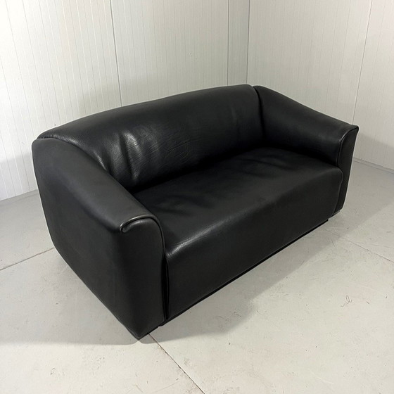 Image 1 of De Sede Ds 47 Dunkelbraunes Zweisitzer-Sofa aus Nackenleder