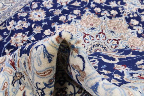 Image 1 of Original Handgeknüpfter Perserteppich Nain 9 La Fein Mit Seide 245 X 195 Cm Top Zustand 