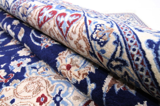 Image 1 of Original Handgeknüpfter Perserteppich Nain 9 La Fein Mit Seide 245 X 195 Cm Top Zustand 