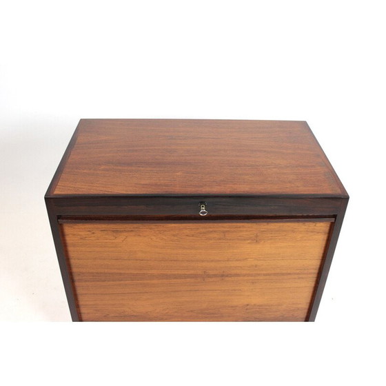 Image 1 of Vintage Schrank mit hochziehbarer Tür in Palisanderholz dänisch 1960s
