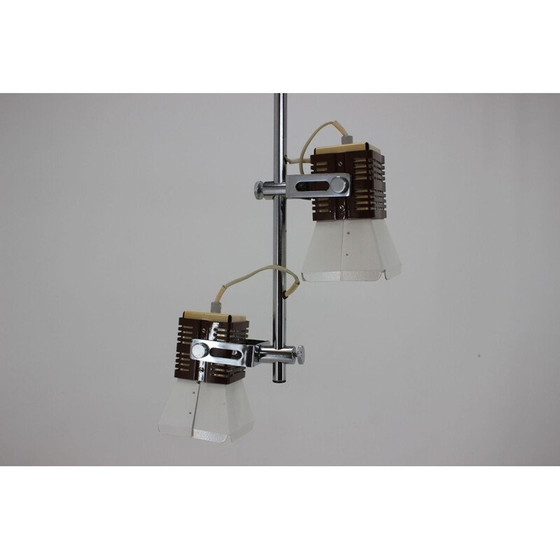 Image 1 of Vintage-Kronleuchter aus Metall von Lidokov, Tschechoslowakei 1960