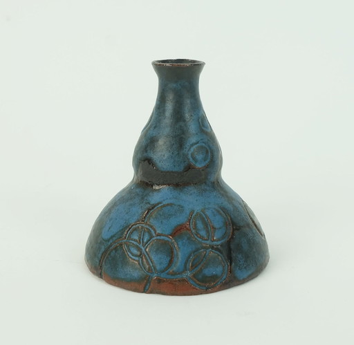 Kleine dänische moderne Keramikvase Conny Walther Studio Pottery Dänemark 60S