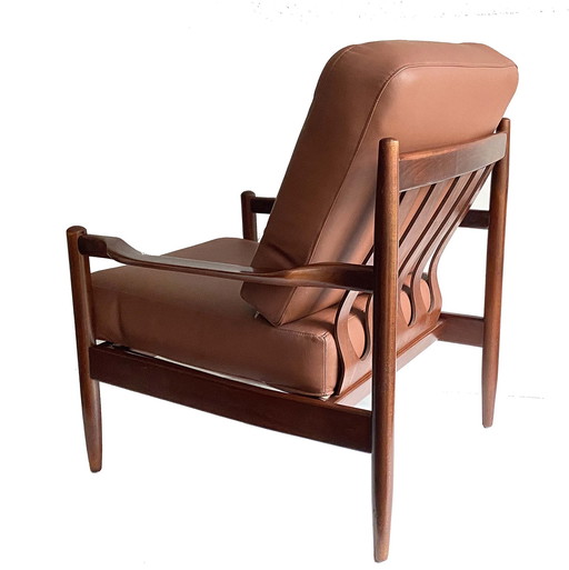 2x dänische Modern - Stühle, Teakholz und Leder