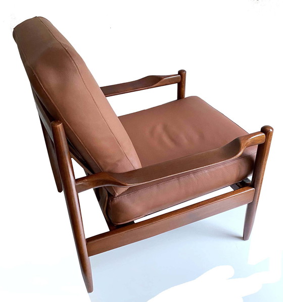 Image 1 of 2x dänische Modern - Stühle, Teakholz und Leder