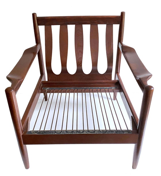 Image 1 of 2x dänische Modern - Stühle, Teakholz und Leder