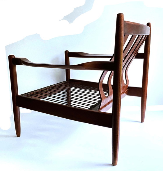 Image 1 of 2x dänische Modern - Stühle, Teakholz und Leder