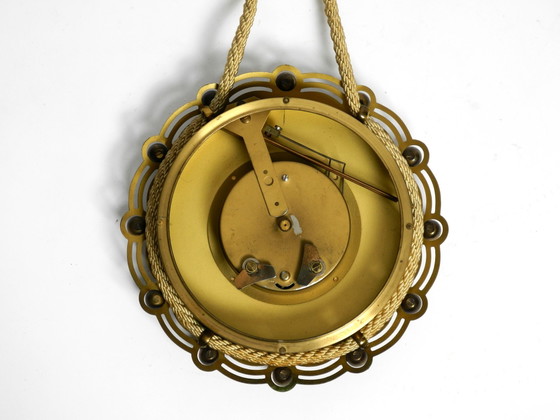 Original Mid Century mechanische Atlanta Wanduhr mit 10 Tage Uhrwerk und Gongschlag, im maritimen Design (photo 11 of 18)