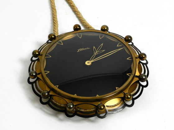 Original Mid Century mechanische Atlanta Wanduhr mit 10 Tage Uhrwerk und Gongschlag, im maritimen Design (photo 15 of 18)