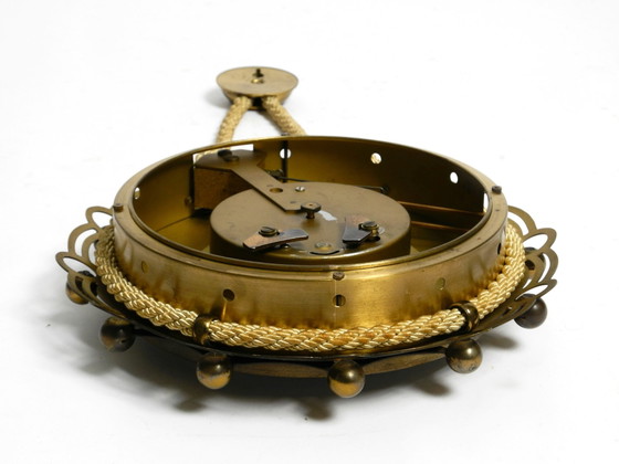 Original Mid Century mechanische Atlanta Wanduhr mit 10 Tage Uhrwerk und Gongschlag, im maritimen Design (photo 9 of 18)