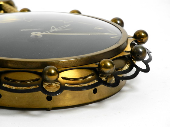 Original Mid Century mechanische Atlanta Wanduhr mit 10 Tage Uhrwerk und Gongschlag, im maritimen Design (photo 13 of 18)