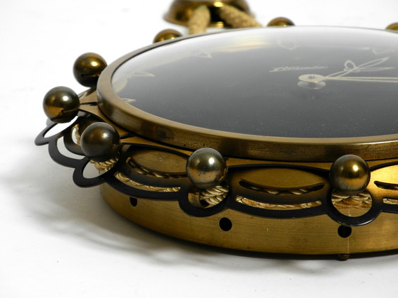Original Mid Century mechanische Atlanta Wanduhr mit 10 Tage Uhrwerk und Gongschlag, im maritimen Design (photo 6 of 18)
