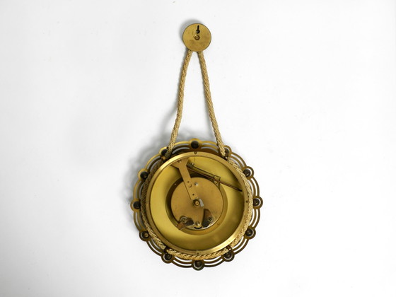 Original Mid Century mechanische Atlanta Wanduhr mit 10 Tage Uhrwerk und Gongschlag, im maritimen Design (photo 8 of 18)