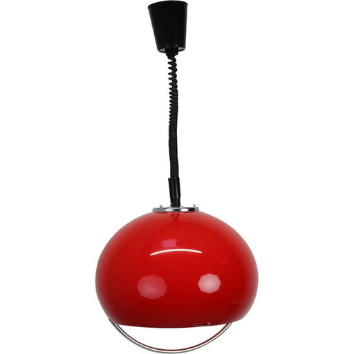 Mid Century Kunststoff-Hängeleuchte von Meblo für Harvey Guzzini, Italien 1970er