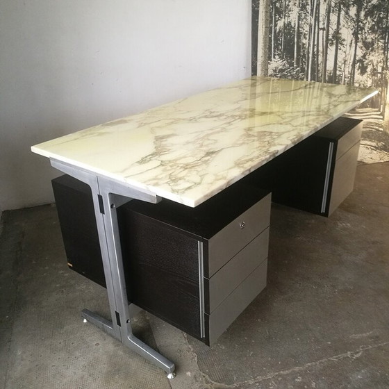 Image 1 of Schreibtisch Etienne Fermigier Marmorplatten