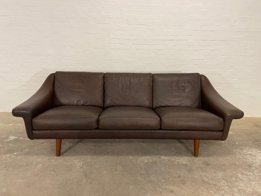 Vintage Dänisch Mid Century Retro Aage Christiansen (Matador) Leder Sofa 60S