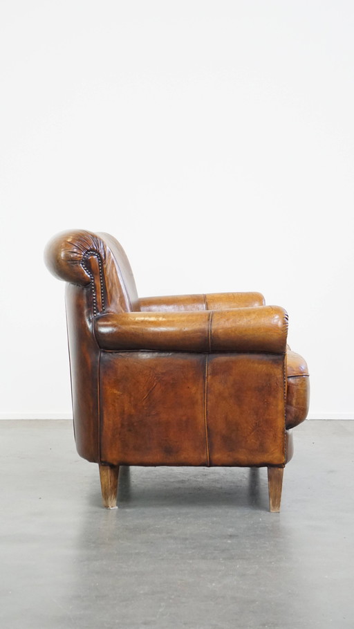 Vintage Schafsleder 2-Sitzer Sofa