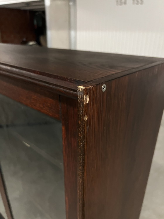 Image 1 of Vintage Mid Century Palisander Büro-Set: Schreibtisch + L-Ausschnitt + Sideboard + Vitrine