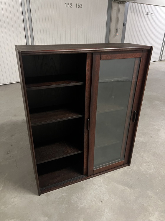 Image 1 of Vintage Mid Century Palisander Büro-Set: Schreibtisch + L-Ausschnitt + Sideboard + Vitrine