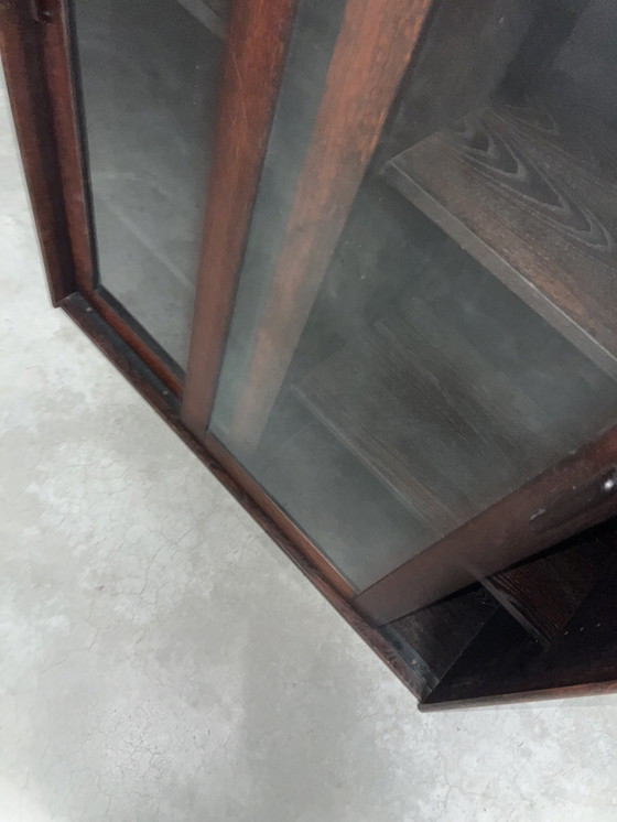 Image 1 of Vintage Mid Century Palisander Büro-Set: Schreibtisch + L-Ausschnitt + Sideboard + Vitrine