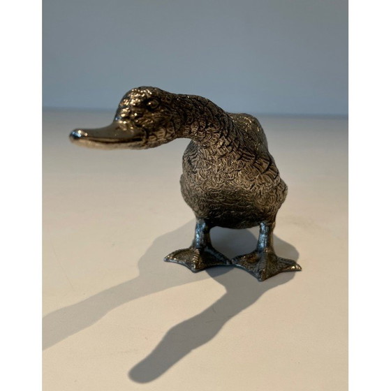 Image 1 of Versilberte Ente aus Bronze, 1970