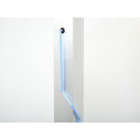 Image 1 of Neonblaue Stehleuchte aus Stahl von Rudi Stern und Dan Chelsea für Kovacs, 1983