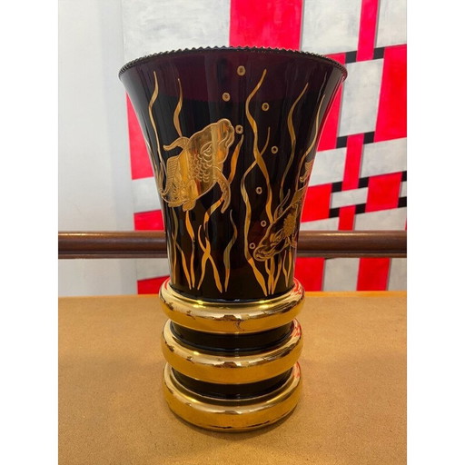 Vintage Art Deco Glasvase