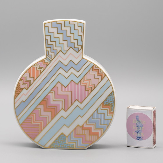 Image 1 of Seltene Porzellan Rosenthal Vase von Künstler Rosemonde Nairac Art Déco Stil 80'S