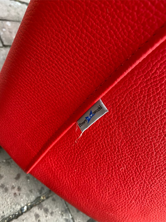 Image 1 of 6x Brees New World Stuhl rotes Leder