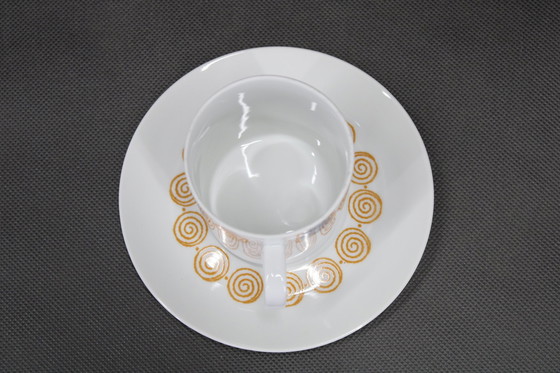 Image 1 of 1964 Jaroslav Jezek Exklusives Porzellan-Teeset "Nofretete", Tschechoslowakei