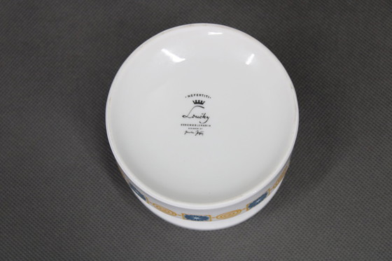 Image 1 of 1964 Jaroslav Jezek Exklusives Porzellan-Teeset "Nofretete", Tschechoslowakei