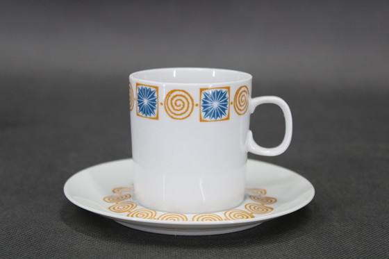 Image 1 of 1964 Jaroslav Jezek Exklusives Porzellan-Teeset "Nofretete", Tschechoslowakei