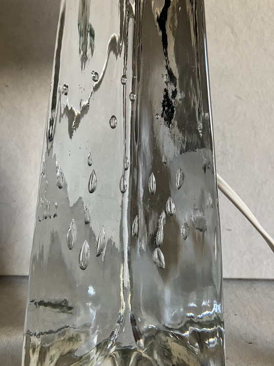Image 1 of Glastischlampe Design von Paul Kedelv, Flygsfors Schweden