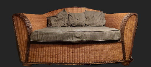 Vintage Rattan 2,5-Sitzer Sofa