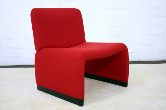 Image 1 of 1 of 3 Italian Mid Century Lounge Chair / Sessel, new cover