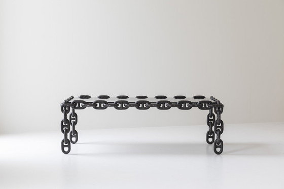 Image 1 of Außergewöhnlicher Artisan Chain Link Couchtisch, Belgien 1970er Jahre