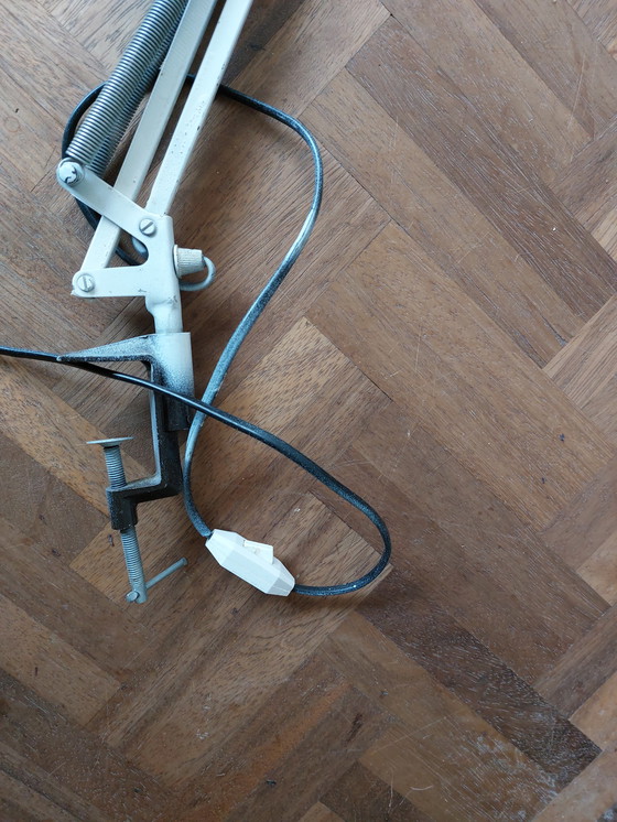 Image 1 of Weiße Architektenlampe im Vintage-Stil