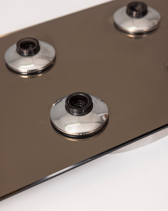 Image 1 of Vintage 1960S Glas-Deckenleuchte mit 8 Lichtern italienisches Design