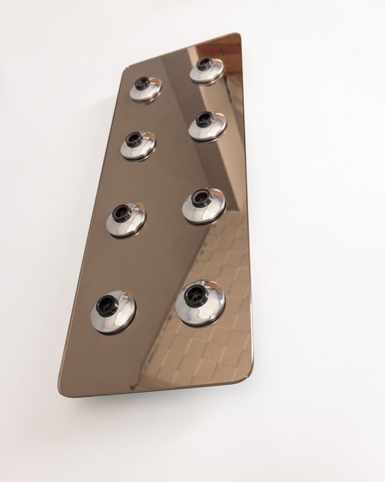 Image 1 of Vintage 1960S Glas-Deckenleuchte mit 8 Lichtern italienisches Design