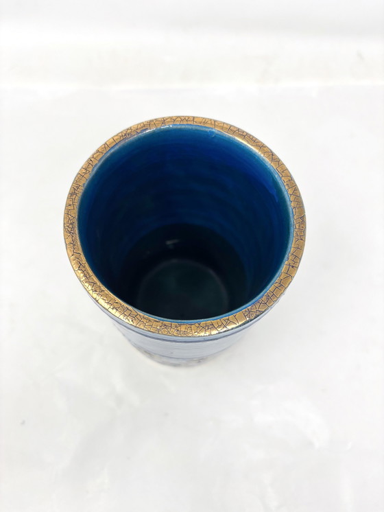 Image 1 of Keramikvase Blau Bitossi