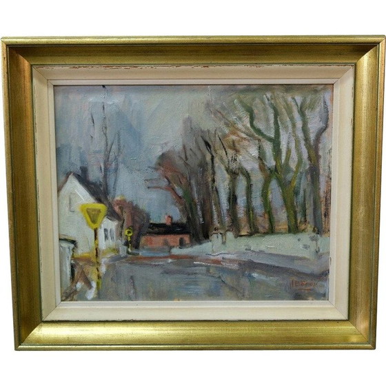 Image 1 of Schwedisches Vintage-Ölgemälde von John Börén, 1950er Jahre