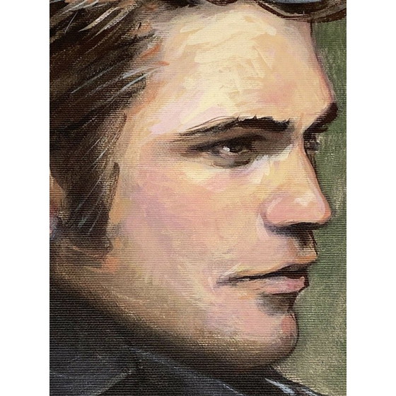 Image 1 of Vintage Öl auf Leinwand "Porträt Profil Mann" von Pierre Markovic, 2015