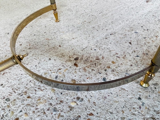 Image 1 of Mid-Century , Vintage Marmor & Messing Couchtisch, 1960S